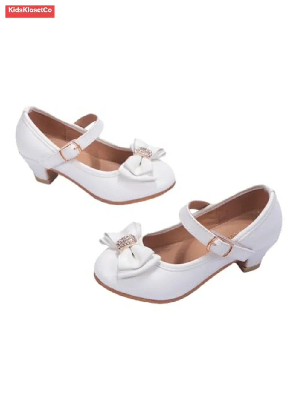 Girls Dress Shoes Low Heel Mary Jane Flats Toddler Little Kids Wedding Party PU